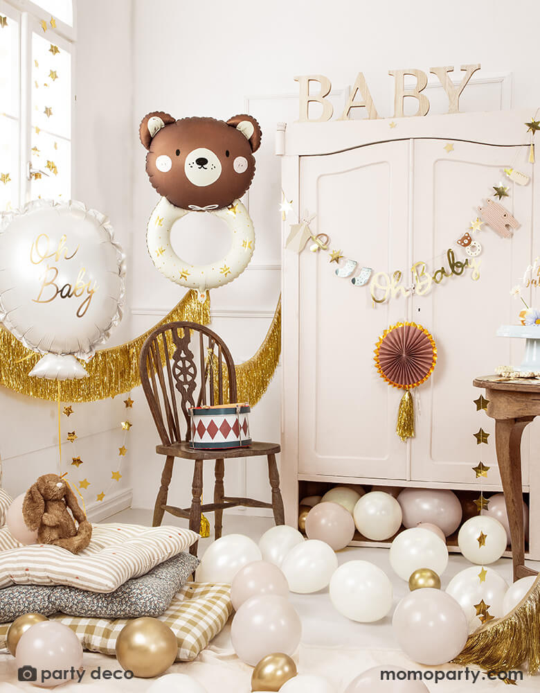Bear Rattle Foil Balloon