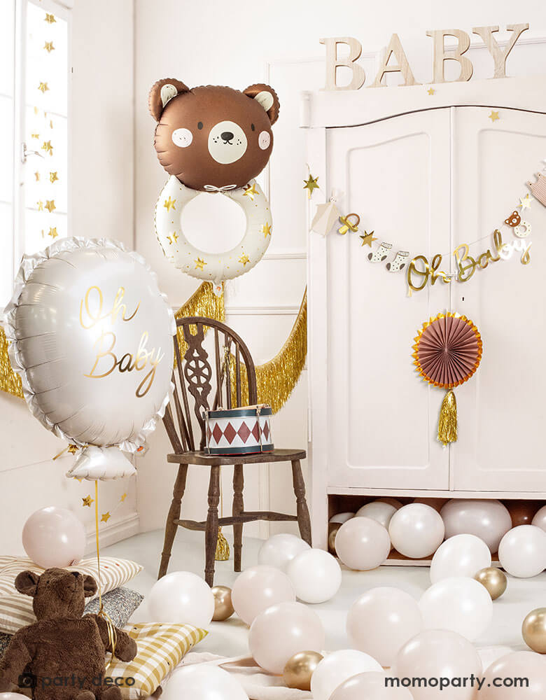 Bear Rattle Foil Balloon