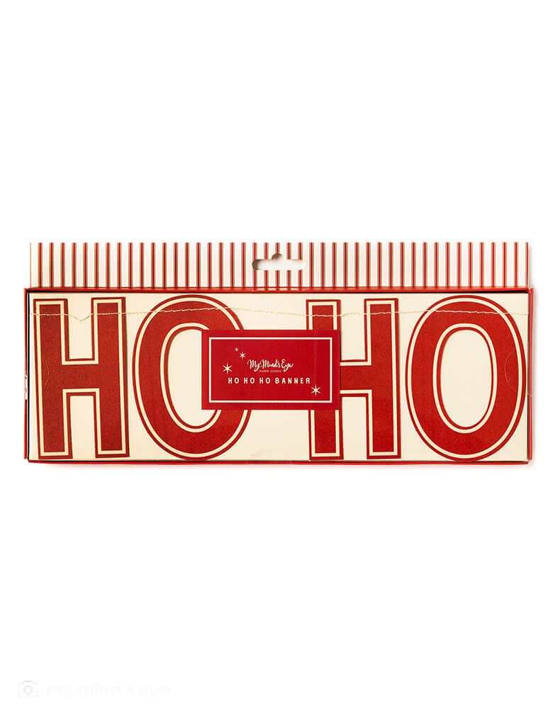 My Mind's Eye - BEC804 Believe Ho Ho Ho Banner. 9 Banner pieces to complete the phrase "HO HO HO HO". Decorate for the Ho Ho Holidays this Christmas season with this jolly Santa Claus banner!