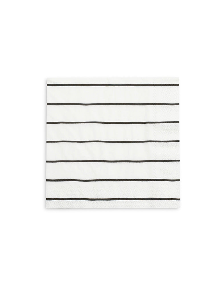 Daydream Society 6.5" Ink Frenchie Striped large napkins