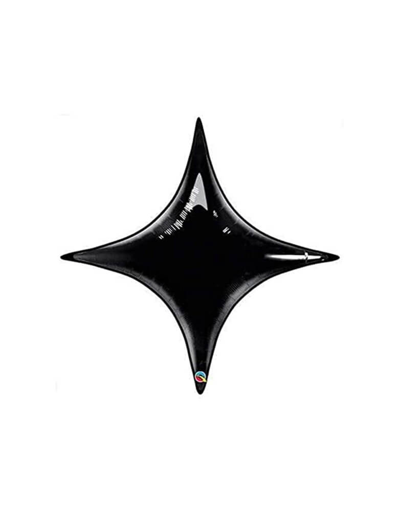 Qualatex 20" Black Starpoint Foil Balloon