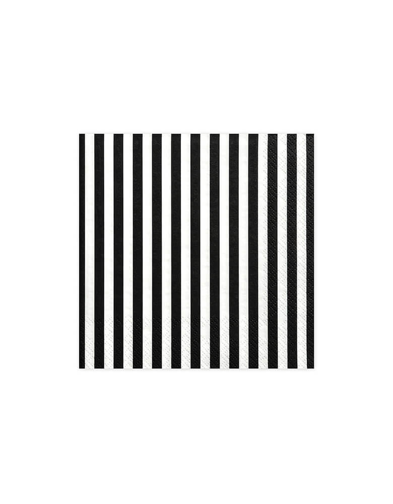 Black Stripes Napkins (Set of 20)
