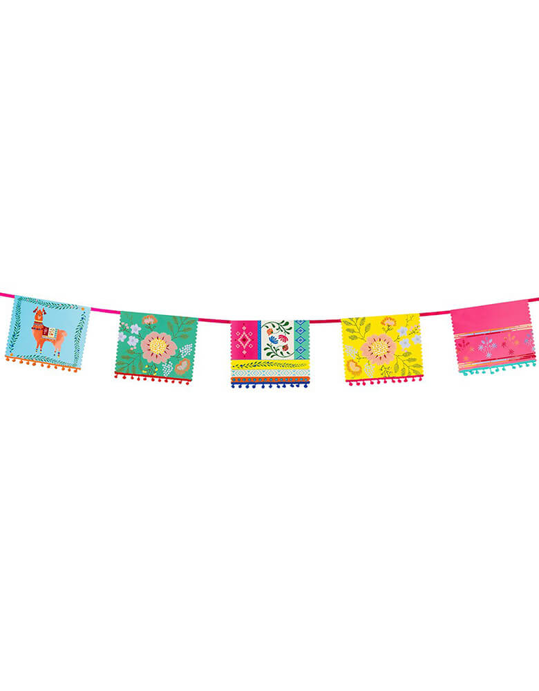 Talking Tables 13 ft Boho Fiesta Mixed Pom Pom Garland
