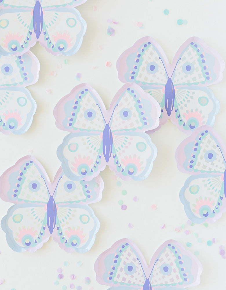 Daydream Soceity_flutter-large-plate_Kids Butterfly Party_Fairy Party Supplies
