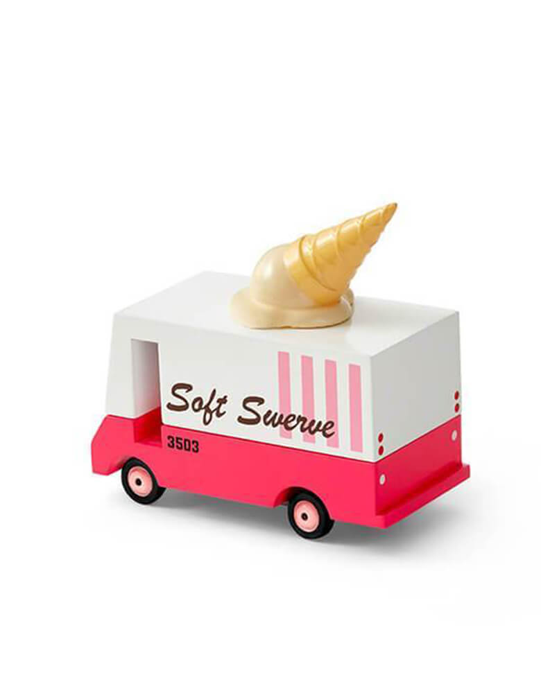 Candylab Candyvan Ice Cream Van Rear View, Designed by Candylab Toys, it was built with solid beech wood, water-based paint and clear urethane coat.