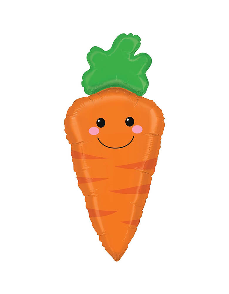 Betallic 31" Produce Pal Carrot Mylar Balloon Mylar Balloon for Easter Party or farm themed party