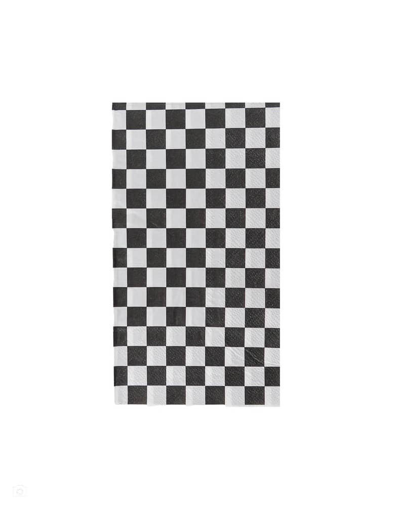 Momo Party's Check It! Classic Check Guest Napkins by Jollity& co. The checkered print guest napkins are perfect for mixing and matching with your favorite party pieces or used as stand-alone items. 