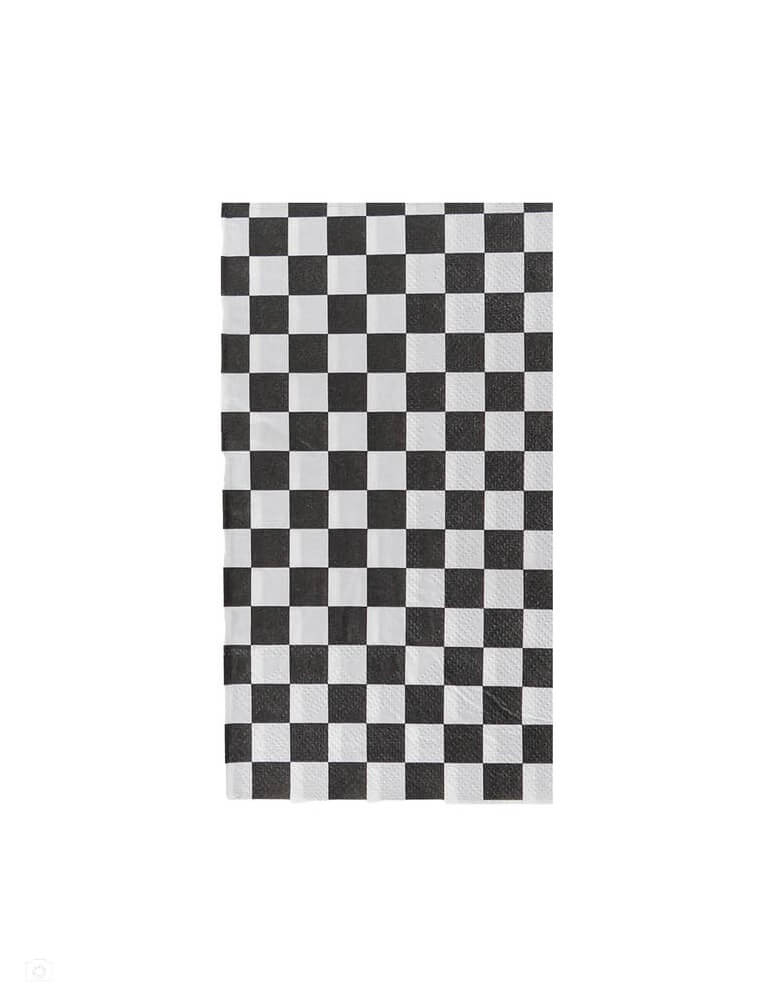 Momo Party's Check It! Classic Check Guest Napkins by Jollity& co. The checkered print guest napkins are perfect for mixing and matching with your favorite party pieces or used as stand-alone items.