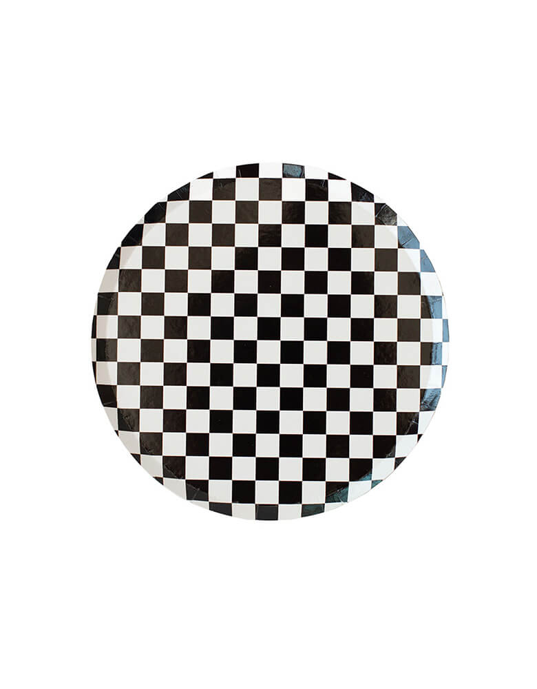 Jollity Check It! 8" Checkered Dessert Plates. The two-tone plates and checkered print napkins are perfect for mixing and matching with your favorite party pieces or used as stand-alone items. 