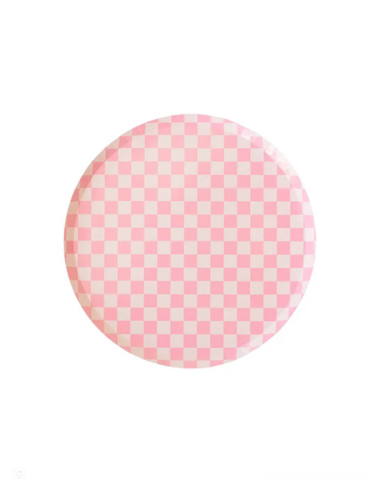 Momo Party's Check it! Pink Checkered Dessert Plates by Jollity & Co. Comes in a set of 8 plates, these two-tone plates and checkered print dessert plates are perfect for mixing and matching with your favorite party pieces or used as stand-alone items. 