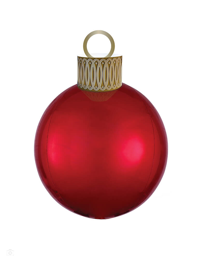 Anagram Balloons - 40404 Red Orbz™ Ornament Kit Orbz® XL™ Ornament P47. Accent your Christmas themed party with this 20" 3D sphere Red orbz ornament kit foil mylar balloon. Perfect for holiday decoration and Holiday party