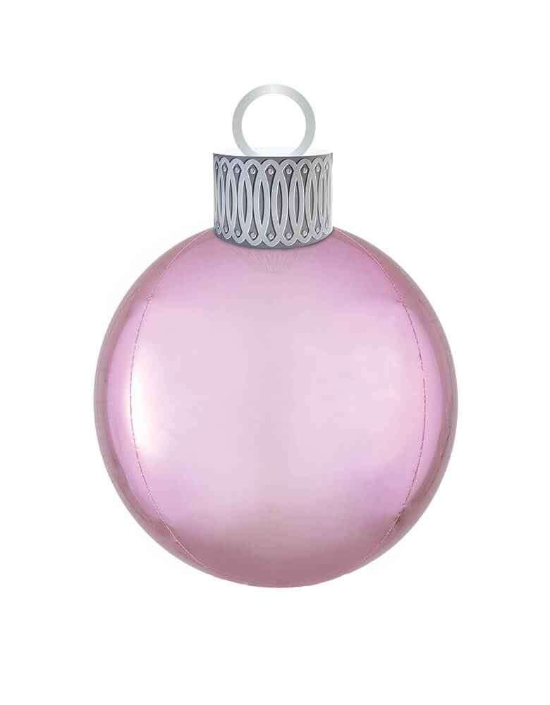Anagram Balloons, 20 inches Christmas Orbz Ornament Kit in Pink, featuring a 3D sphere pink orbz ornament Kit foil mylar balloon