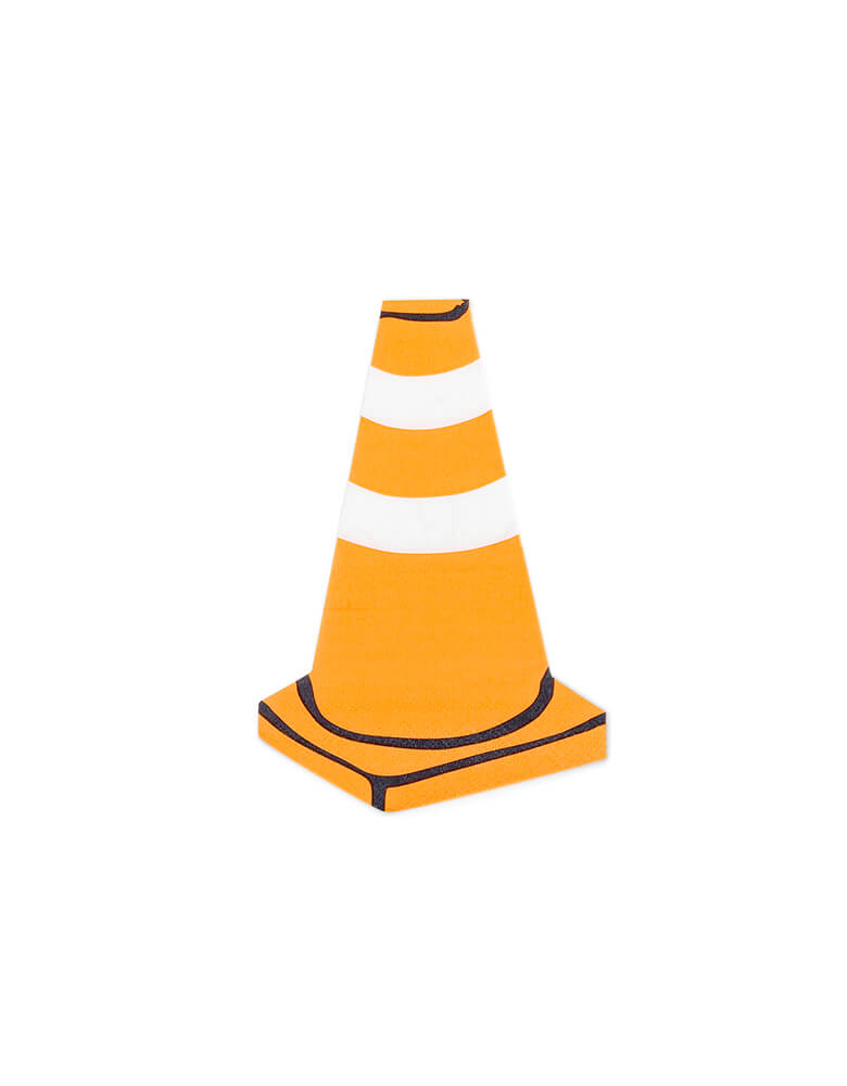 Jollity & Co Party Boutique - Daydream society collection- Construction Cone Small Napkins. Featuring a Construction Cone die-cut shape, we're seriously digging these construction napkins! They are perfect for your construction-themed party or race car party