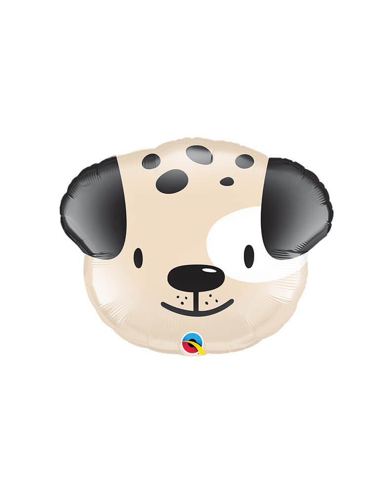 Cute Puppy Dog 21″ Balloon by Qualatex Balloons. It's shaped like a puppy's head and made of foil, making it resilient and even more eye-catching. Make the moment special with this adorable metallic doggy shaped balloon.