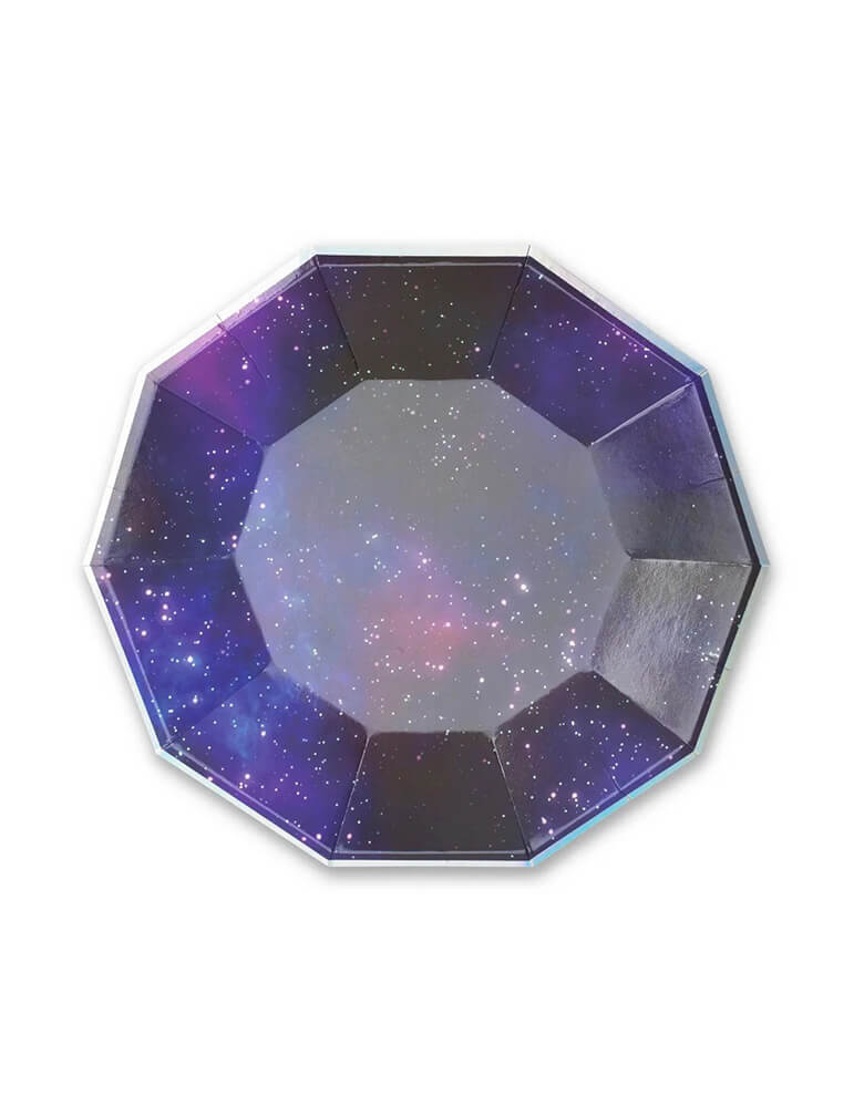 Daydream Society 9" Galactic Large Plate featuring galaxy deep space design great for a space birthday party or a Star Wars themed party 