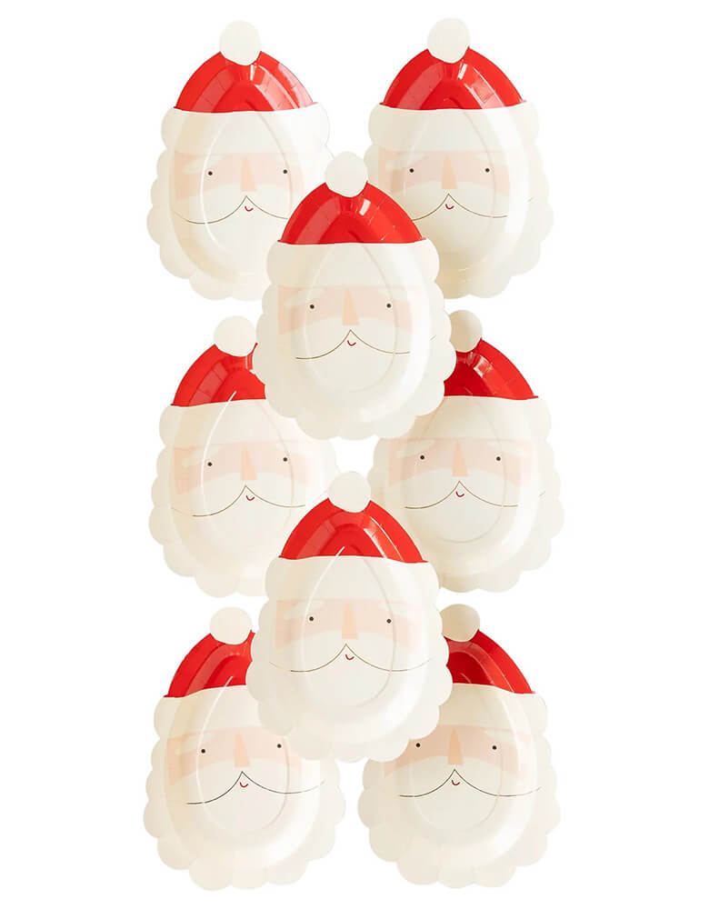 Believe Santa Face Shaped Plates (Set of 8)