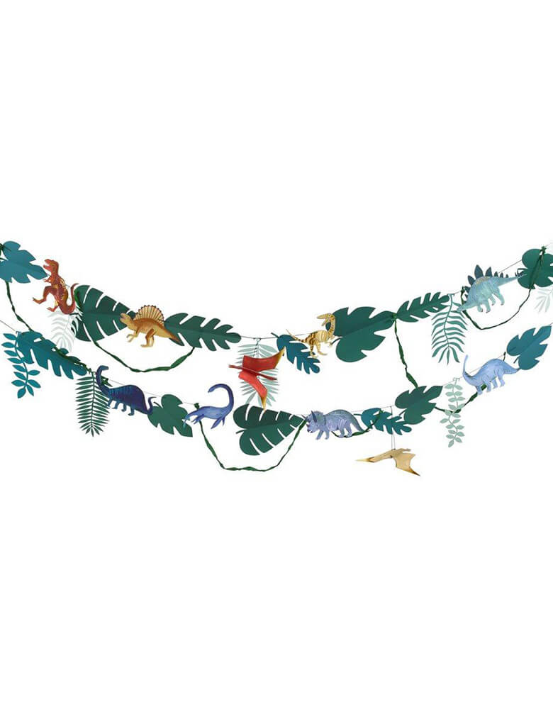 Meri Meri 10' Dinosaur Kingdom Large Garland perfect for setting the scene for a dinosaur themed party