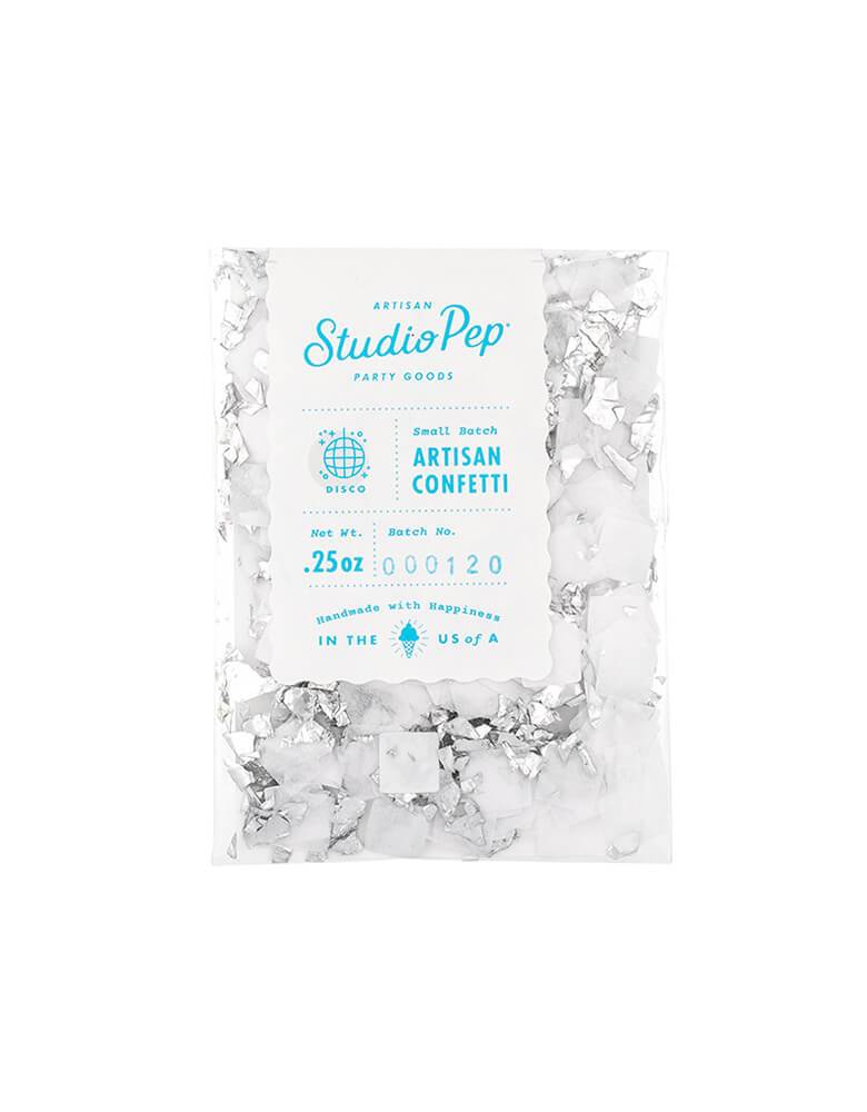 Studio Pep Disco Artisan Confetti Mini Bag - Silver and White_0.25 oz