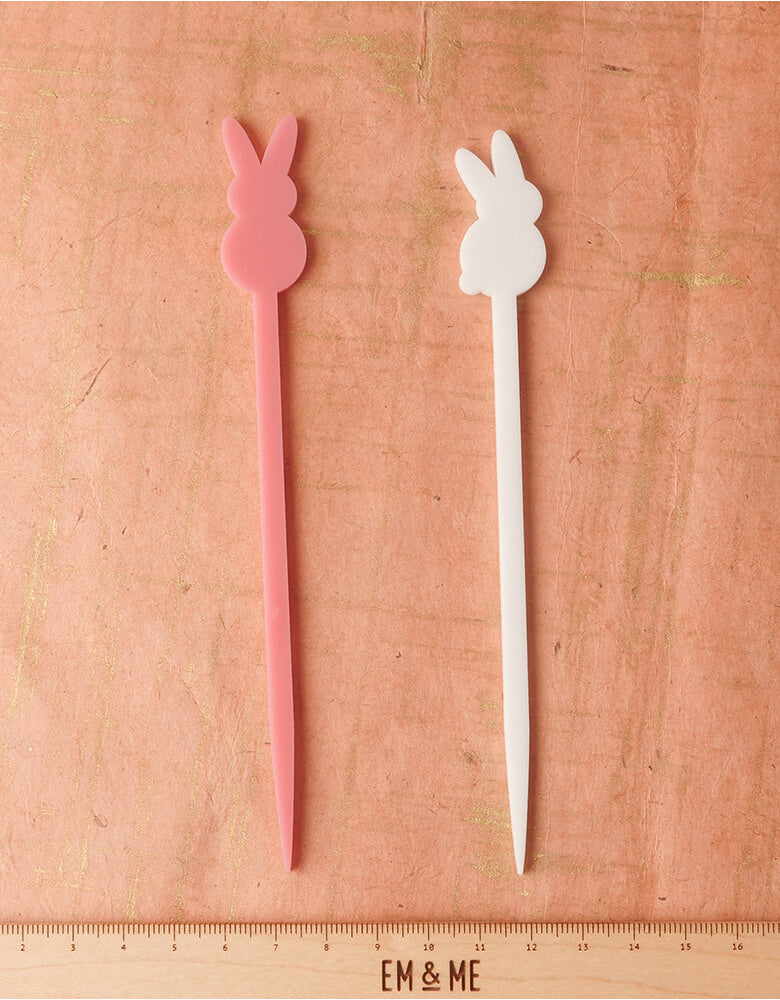 Easter Spring Bunnies Stir Sticks (Set of 6)