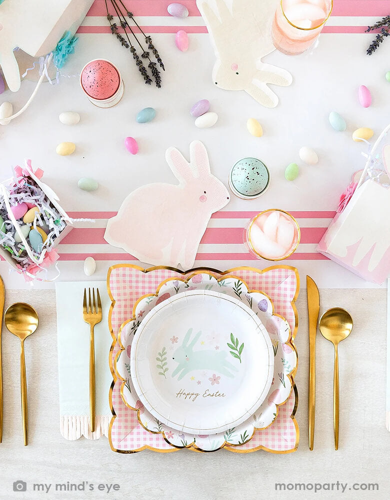 Pink Striped Table Runner