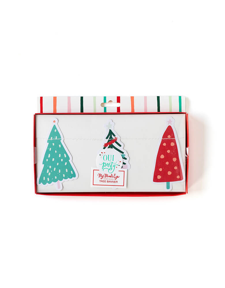 My Minds Eye & Oui Party Collab 6ft Fa La La Christmas Tree Banner in cheery pastel colors