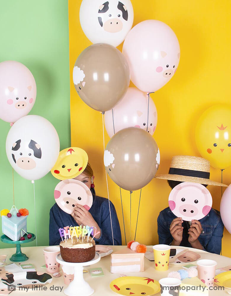 Farm Animal Latex Balloon Mix (Set of 5)