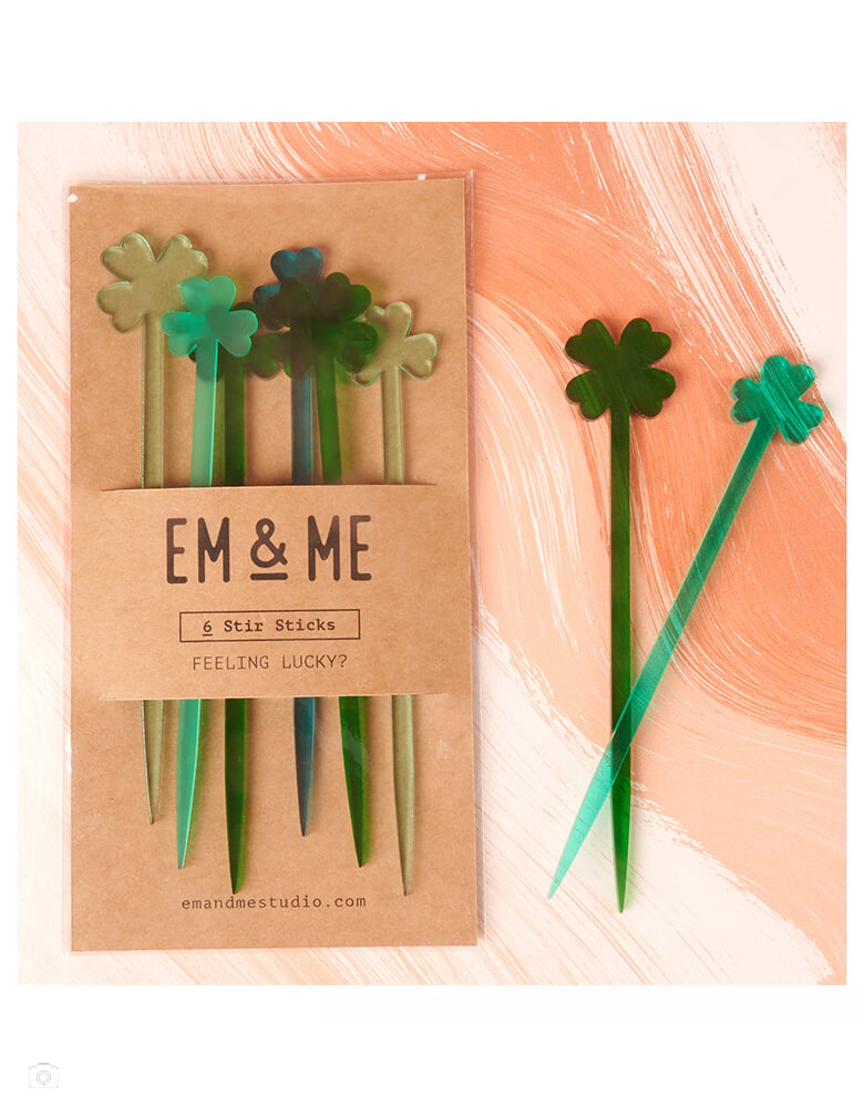 Feeling Lucky St Patrick Stir Sticks (Set of 6)