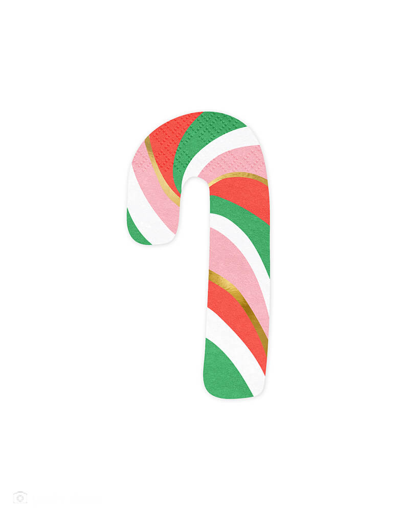 Festive Candy Cane Napkins (Set of 20)