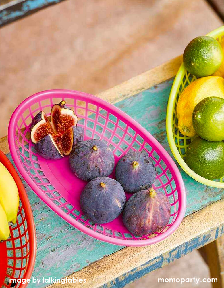 Tropical fruits in the Talking Tables Fiesta Cuban Food Baskets.
