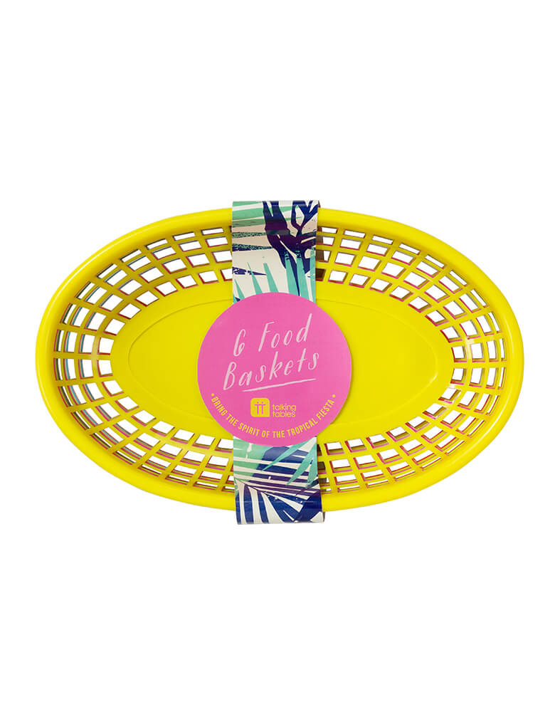 Talking Tables - Fiesta Cuban Food Baskets. Packaging with 6 plastic food baskets in 6 different colors