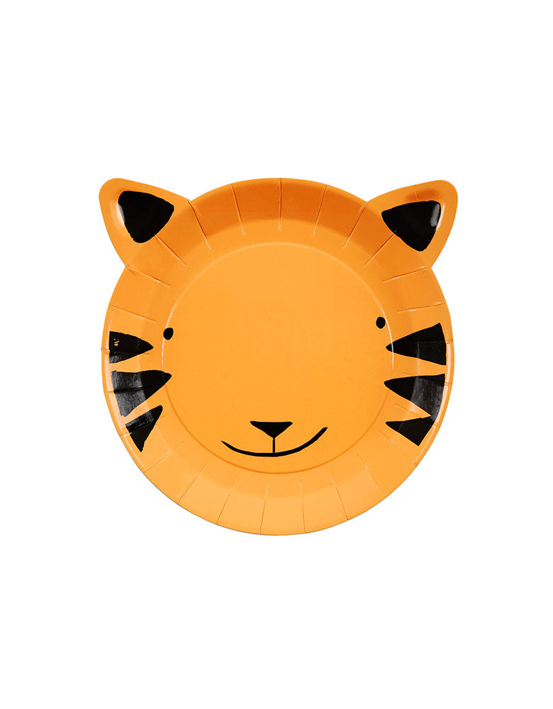 Party in a box of tiger paper plate for kids safari theme fun birthday ideas, great party ideas for 1 year birthday 