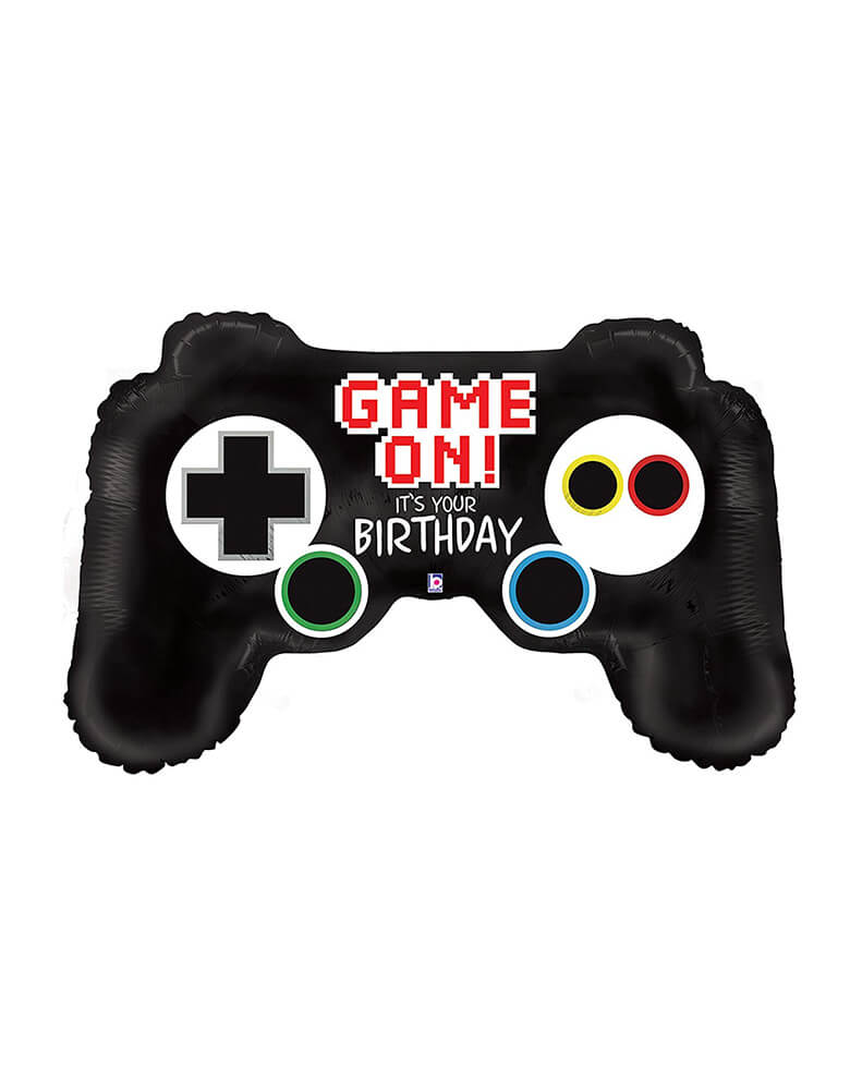 Betallic 36" Game Controller Foil Balloon with game on it's your birthday message on it