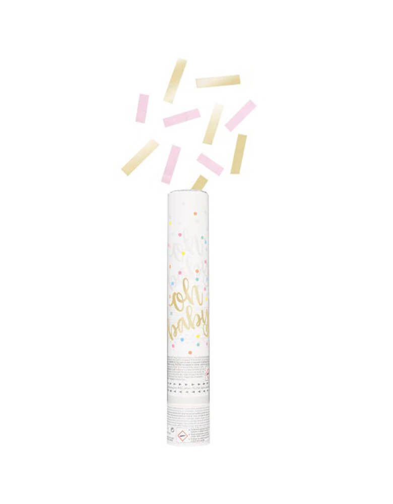 Oh Baby Gender Reveal Confetti Cannon Pink & Gold