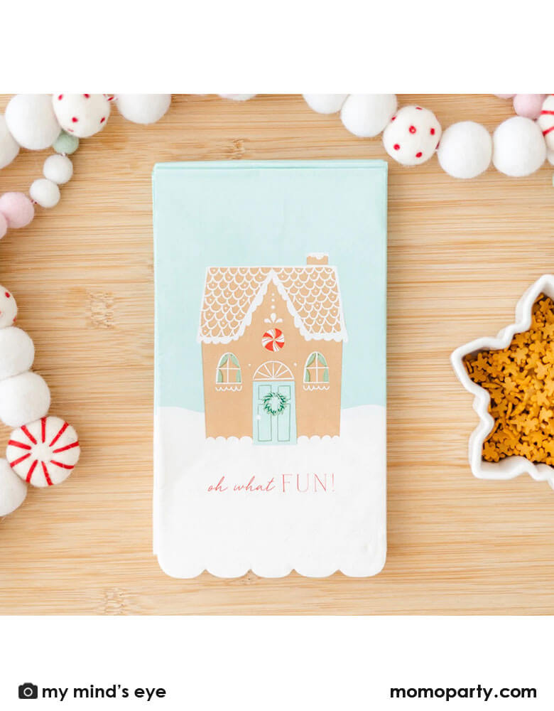 Gingerbread Scalloped Guest Napkins (Set of 24)