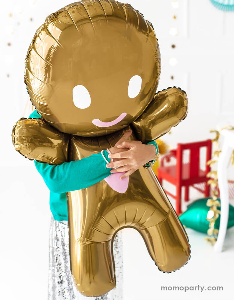 Lovely Gingerbread Man Foil Mylar Balloon