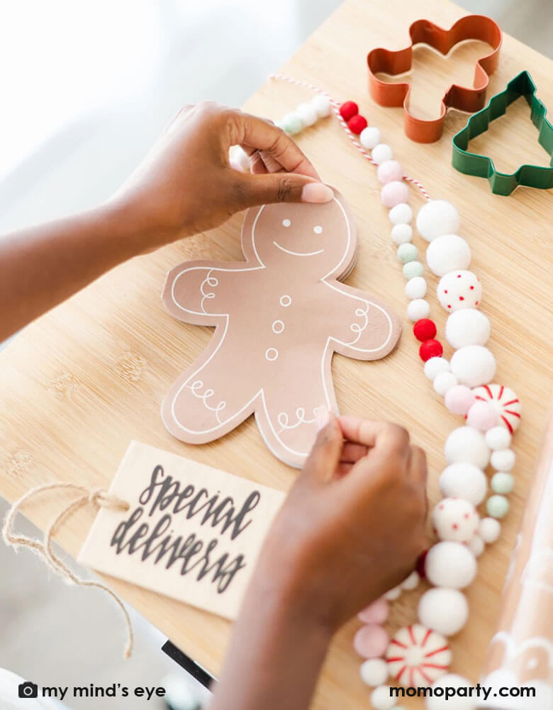 Gingerbread Man Shaped Napkins (Set of 24)