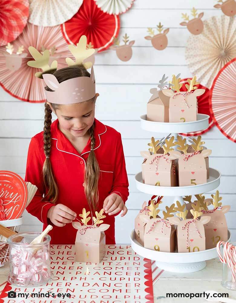 Dear Rudolph Reindeer Advent Boxes (Set of 12)
