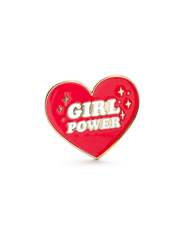 Girl Power Heart Enamel Pin