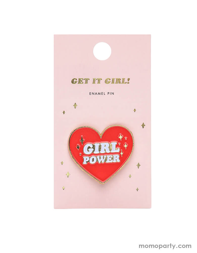 Girl Power Heart Enamel Pin