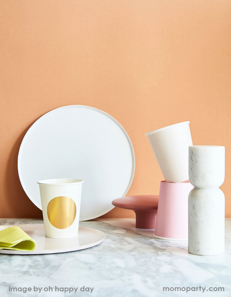 Gold Dot Cups (Set of 8)