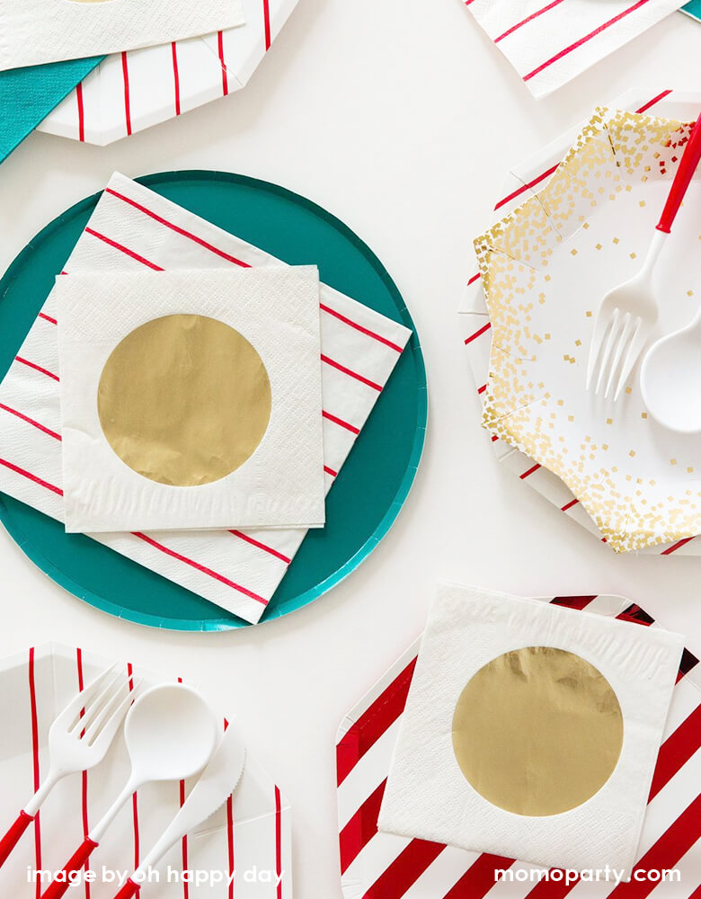 Gold Dot Small Napkins (Set of 20)