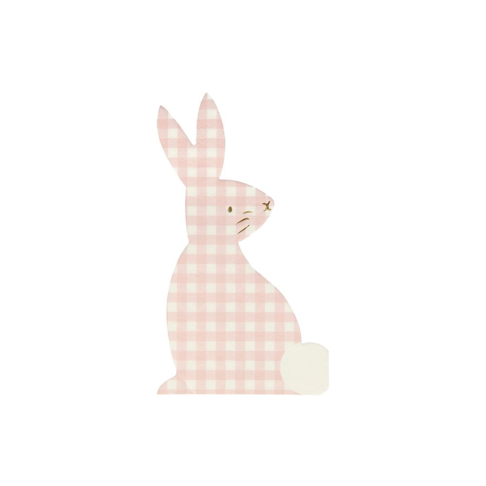 Gingham Bunny Napkins (Set of 16)