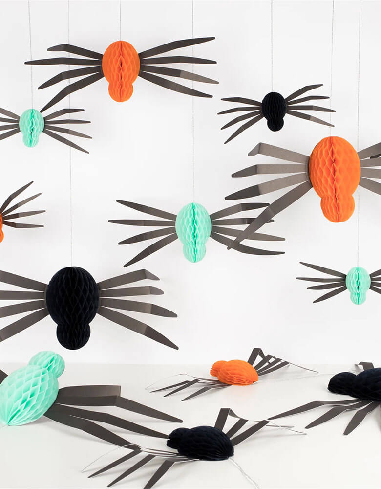 Hanging Honeycomb Spiders (Set of 12)