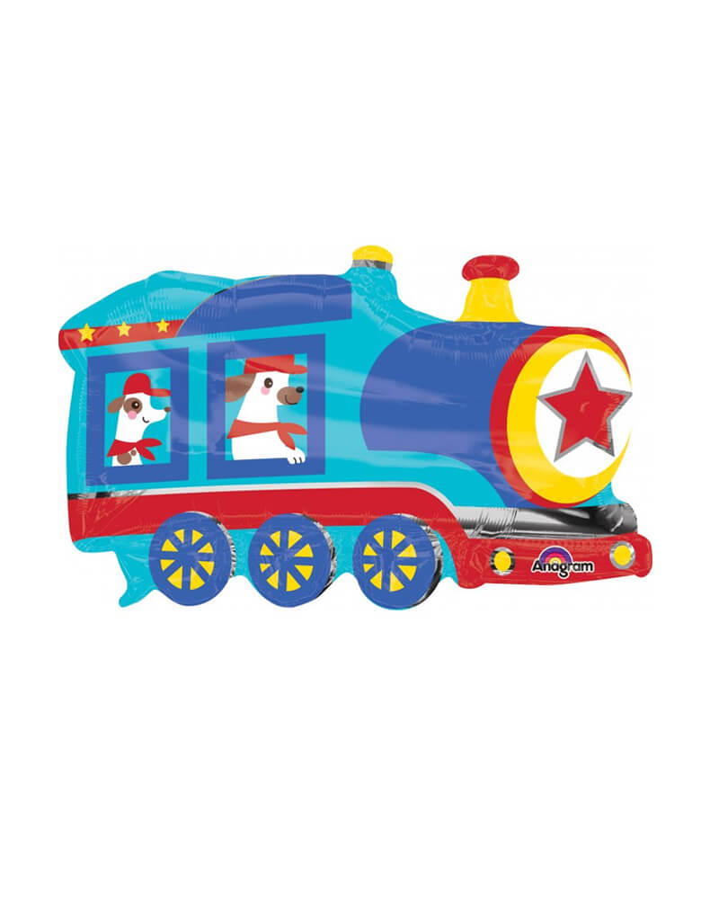 Anagram Balloons - 30 inches Jumbo Happy Train Super Shape Foil Balloon. Accent your little one's train themed birthday party with this cute train shaped foil mylar balloon.