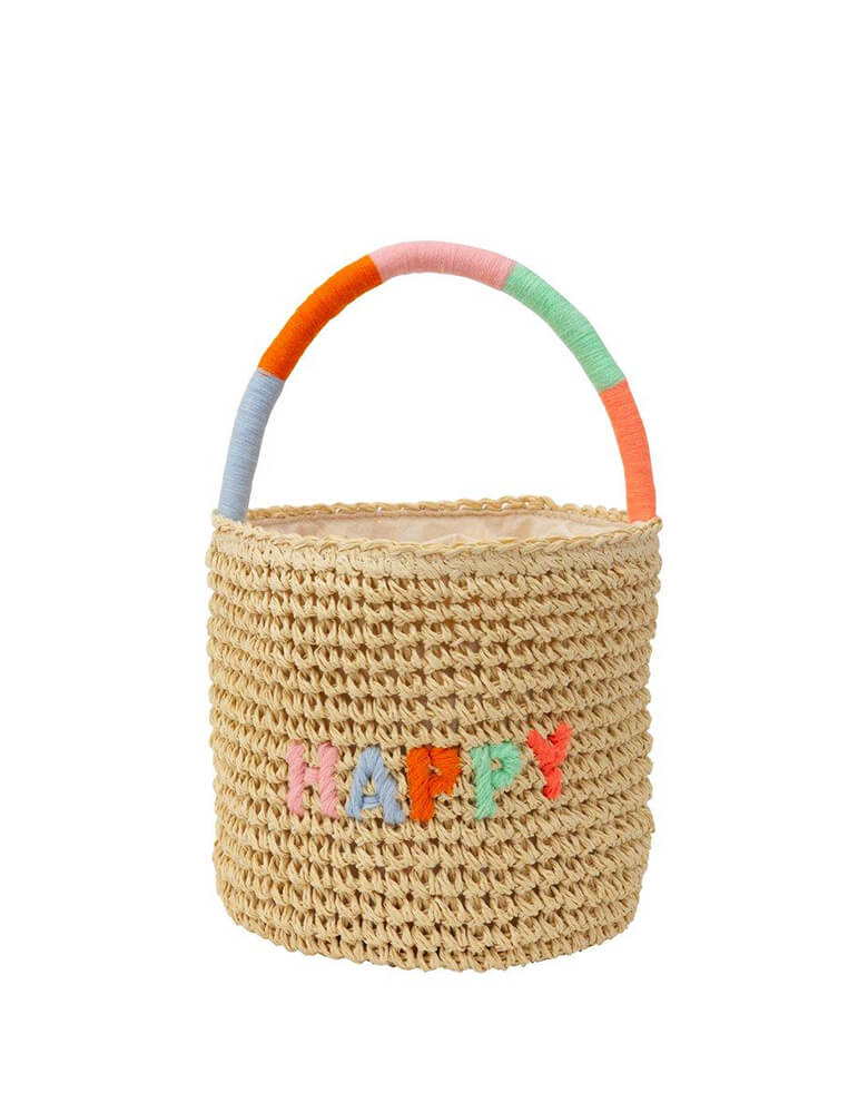 Happy Woven Straw Bag