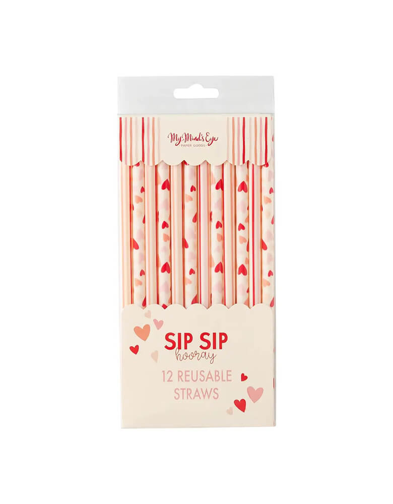 Multi Heart Reusable Straws (Set of 12)