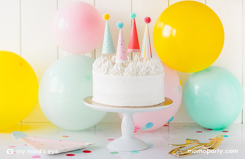 Hip Hip Hooray Cake Toppers (Set of 4)