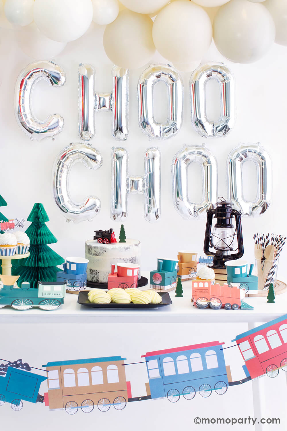 Choo Choo Mylar Balloon Set