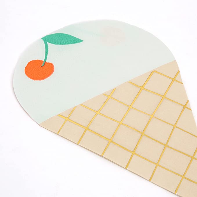 Ice Cream with Cherry Napkins (Set of 16)