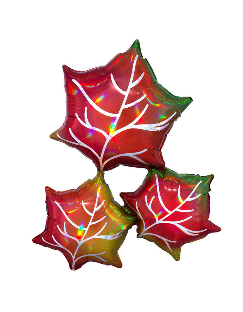 Anagram 30" Iridescent Leaves Foil Balloon